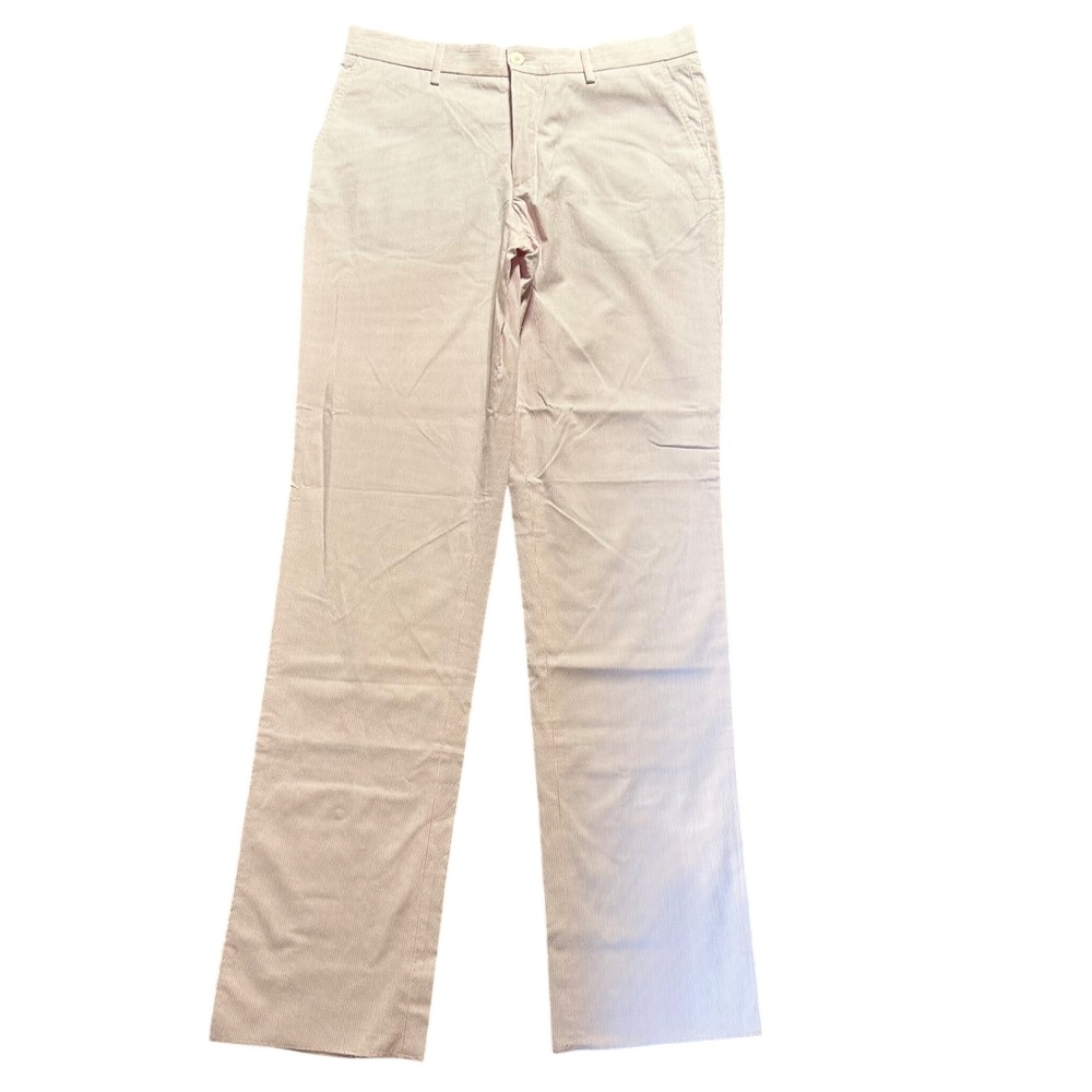 Ballin Mansfield Pants Mens 34 (35x36) Pink White Seersucker Relaxed Striped